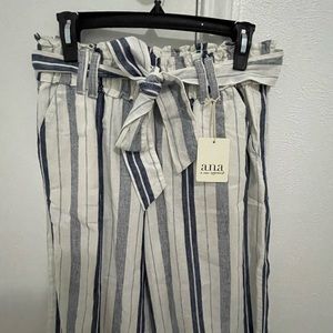Paperbag Striped Pants